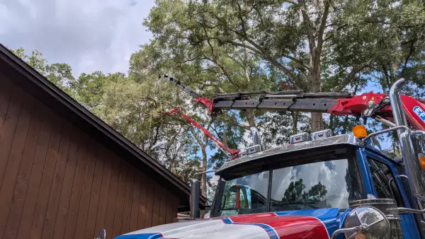 Crane tree removal — crane tree removal in Jacksonville, FL by Jax Tree Removal